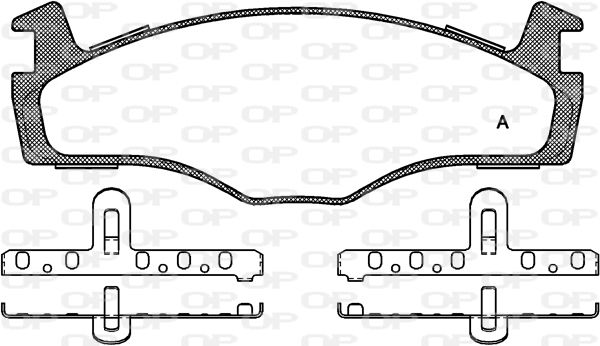 OPEN PARTS Комплект тормозных колодок, дисковый тормоз BPA0171.60